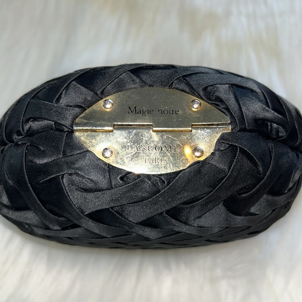 ⭐️Lancôme⭐️Black Satin Woven Purse/Clutch - Picture 4 of 10